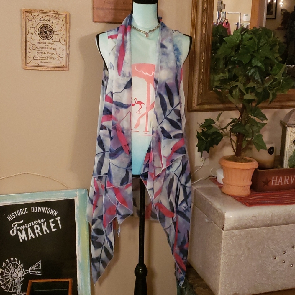 3/$12 Beautiful Sheer Vest/Cover One Size